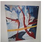 Mooi GROOT kleurrijk schilderij 180 x 160, Ophalen of Verzenden