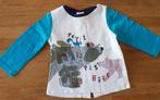 Catimini - Joli t-shirt blanc et bleu, animaux - T.18 mois/8, Enfants & Bébés, Vêtements de bébé | Taille 80, Garçon ou Fille