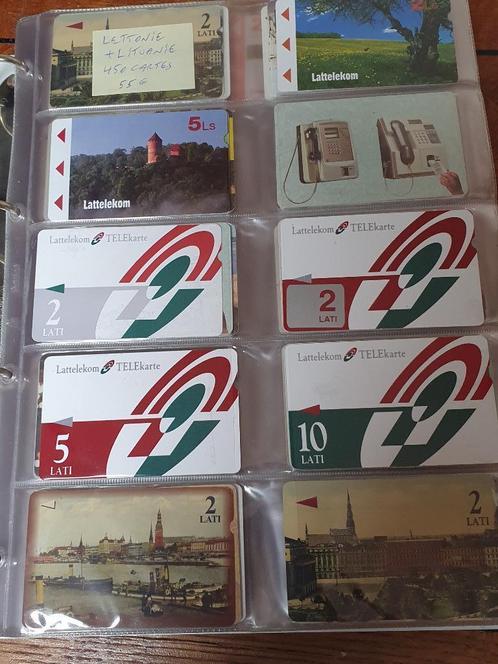Letland - Litouwen +/- 450 telefoonkaarten, Verzamelen, Telefoonkaarten, Ophalen