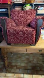 Vintage zetel volledig opgemaakt, Zo goed als nieuw, Hout, Ophalen