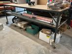 Grote metalen werktafel 270 x 150 cm in hoogte aan te passen, Doe-het-zelf en Bouw, Werkbanken, Ophalen, Zo goed als nieuw