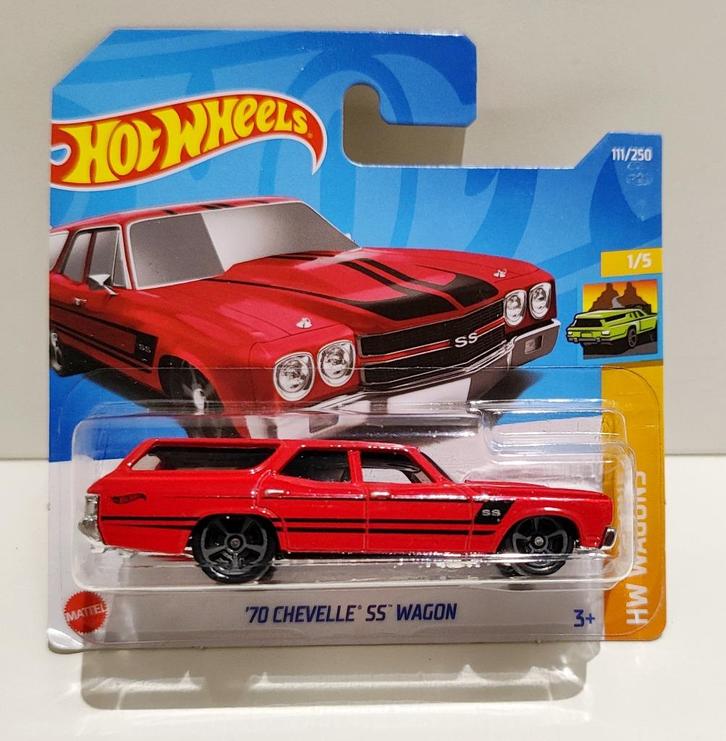 Hot Wheels '70 Chevelle SS Wagon Chevrolet Rood (2022), Hobby en Vrije tijd, Modelauto's | Overige schalen, Ophalen of Verzenden