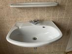 Lavabo met kraan en afvoer, Ophalen, Gebruikt, 50 tot 100 cm, Wasbak of Wastafel