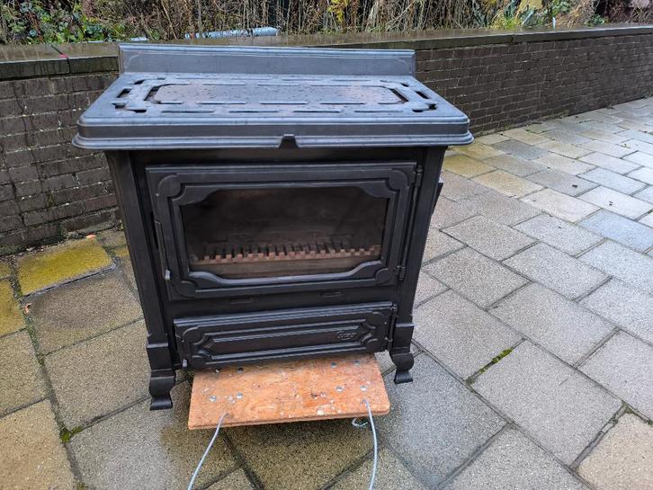 Poêle bois - charbon Ciney environ 14 KW, Maison & Meubles, Poêles, Utilisé, Autoportant, Multi-brûleur, Bois, Enlèvement