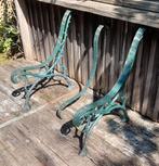 Pieds de banc de jardin en fonte anciens coloris vert, Ophalen, Gebruikt