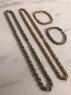Armband en ketting Goud zilver, Handtassen en Accessoires, Ophalen of Verzenden, Gebruikt