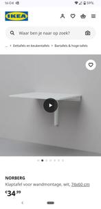 Klaptafel voor wandmontage Ikea Norberg, Huis en Inrichting, Ophalen, Nieuw, Rechthoekig