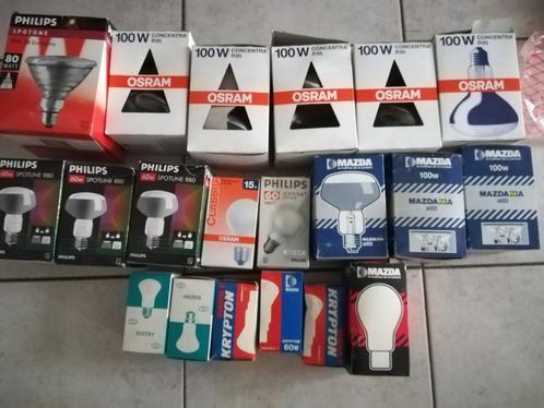 Gloeilampen spots en een paar peren E27 Lot2, Huis en Inrichting, Lampen | Losse lampen, Ophalen of Verzenden