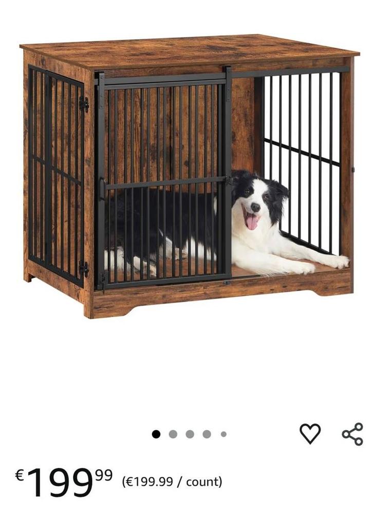Prachtige honden bench met schuifdeur!, Dieren en Toebehoren, Hondenbenches, Ophalen