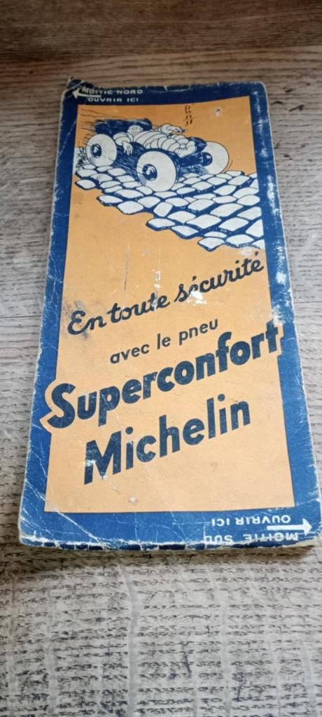 Ancienne carte routière Michelin Bruxelles, Collections, Marques & Objets publicitaires, Utilisé, Autres types, Enlèvement ou Envoi