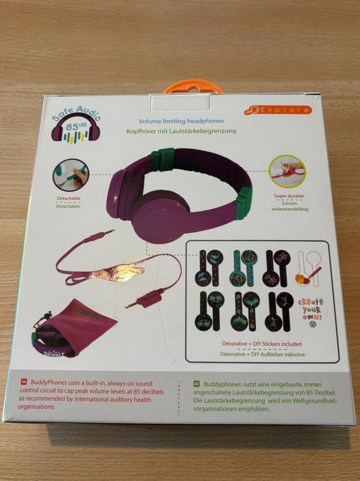 Kinderhoofdtelefoon, Audio, Tv en Foto, Hoofdtelefoons, Nieuw, Over oor (circumaural), Overige merken, Ophalen