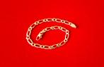 18k gouden armband met 750 gestanste afwerking, Ophalen, Nieuw, Goud, Goud