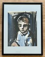 Lode Bosmans - Portret - Olieverf op papier - 28 x 23 cm, Antiek en Kunst, Kunst | Schilderijen | Modern, Ophalen of Verzenden