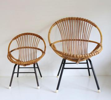 Rohe noordwolde rotan stoelen / Vintage stoel