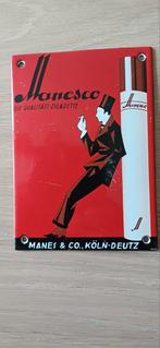 PLAQUE EN ÉMAIL MANESCO, Collections, Enlèvement ou Envoi, Utilisé, Panneau publicitaire