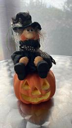 Sorcière sur citrouille Blokker diamètre 10 cm ht 20 cm, Enlèvement ou Envoi, Comme neuf