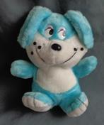 1980s vintage CUDDLE WIT pluche knuffel 29cm hond blauw plus, Hond, Gebruikt, Ophalen of Verzenden