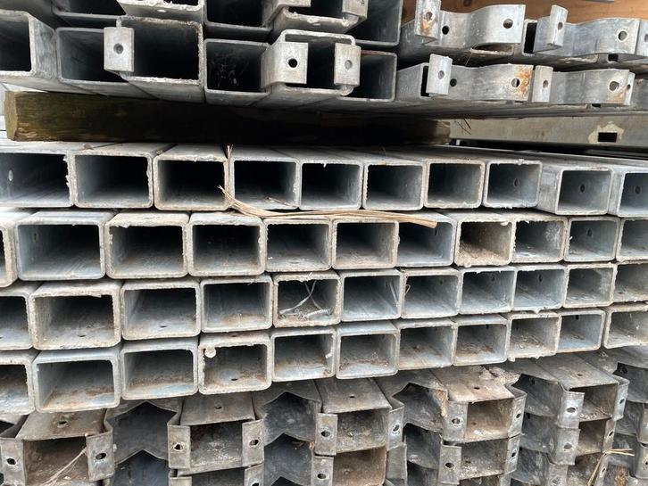 Kokerprofielen 80x60x3mm | Lengte: 3110 mm, Dieren en Toebehoren, Vogels | Hokken en Kooien, Gebruikt, Overige typen, Metaal, Ophalen of Verzenden