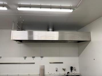 Inox Dampkap met verlichting.    350cm x 140cm x 40 cm, Enlèvement