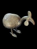 Ashanti bronzen neushoornvogelbeeld van 19/21 cm uit Ghana, Antiek en Kunst, Ophalen