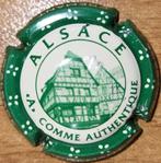 Crémant Alsace capsule van VIGNERONS groen & crème nr 68, Ophalen of Verzenden, Nieuw, Frankrijk, Witte wijn