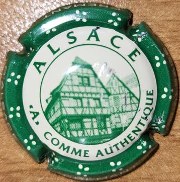 Capsule Crémant Alsace de VIGNERONS vert & crème nr 68, Enlèvement ou Envoi, Neuf, France, Vin blanc