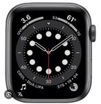 Apple Watch Series 6 44 mm Ion x Glas GPS LTE, Zwart, IOS, Ophalen of Verzenden, Zo goed als nieuw