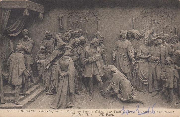 1916 - FRANKRIJK - Orléans - Statue Jeanne d'Arc + Militair, Verzamelen, Postkaarten | Buitenland, Gelopen, Frankrijk, Voor 1920