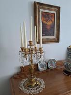 Antieke kandelaar met kristallen pegels, Ophalen, Overige materialen