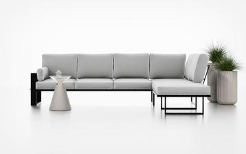 Loungeset Loungebank hoekbank Gepoedercoat Staal KORTING !, Tuin en Terras, Overige materialen, Verzenden, 6 zitplaatsen, Bijzettafel