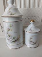 limoge france porcelaine potten 2 stuks kersenbloesem, Antiek en Kunst, Antiek | Porselein, Ophalen of Verzenden