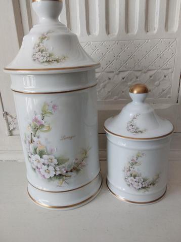 limoge france porcelaine potten 2 stuks kersenbloesem beschikbaar voor biedingen