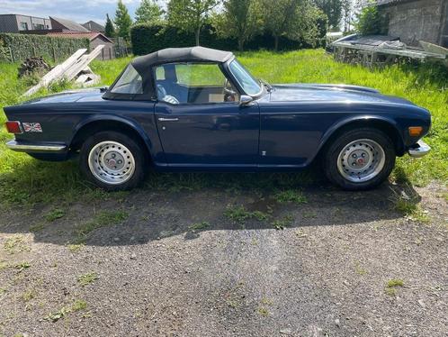 triumph tr6, Auto's, Triumph, Particulier, TR6, Benzine, Cabriolet, 2 deurs, Handgeschakeld, Blauw, Blauw, Kunstmatig leder, Ophalen