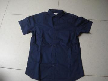 Jack & Jones blauw hemd, korte mouwen, heren/jongens. mt L beschikbaar voor biedingen