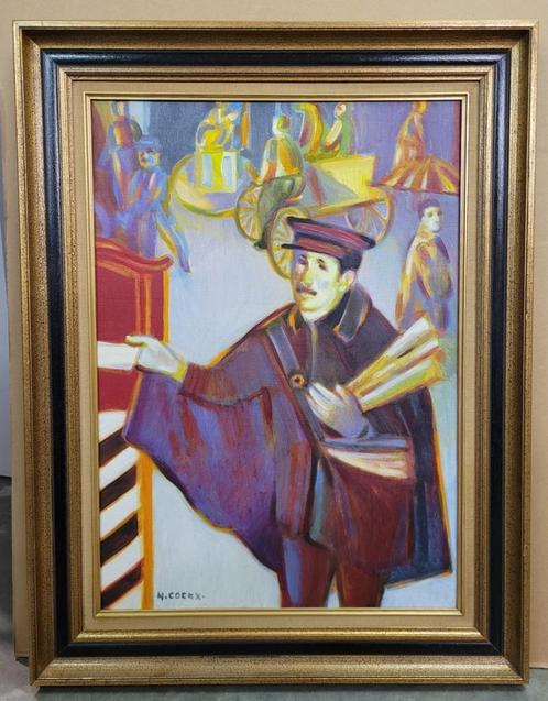 Marcel COCKX, de postbode, Antiek en Kunst, Kunst | Schilderijen | Klassiek, Ophalen of Verzenden