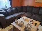 Salon brun chocolat peau de peche 5 places plus couchette, Ophalen, Gebruikt, Chocolat peau de peche