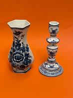Delft Hollande vase bougeoir bleu service décorative, Antiquités & Art, Antiquités | Vases, Enlèvement ou Envoi