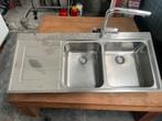 Inox spoelbak met kraan, Huis en Inrichting, Ophalen, Zo goed als nieuw