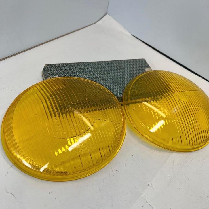 VW Split Window Bus gele koplampglazen Bosch T1 1950 - 1967, Auto diversen, Auto-accessoires, Gebruikt, Ophalen of Verzenden