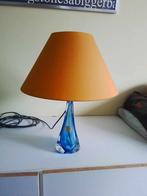 Val saint lambert tafellamp blauw van 1958  doe een bod, Antiquités & Art, Antiquités | Verre & Cristal, Enlèvement