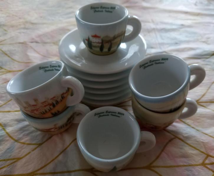 Espresso tasjes Toscane, Huis en Inrichting, Keuken | Servies, Nieuw, Kop(pen) en/of Schotel(s), Overige stijlen, Ophalen of Verzenden