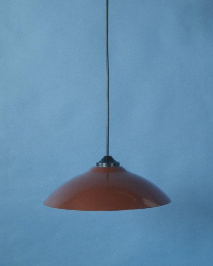 Vintage bruine hanglamp, Huis en Inrichting, Lampen | Hanglampen, Zo goed als nieuw, Minder dan 50 cm, Ophalen of Verzenden