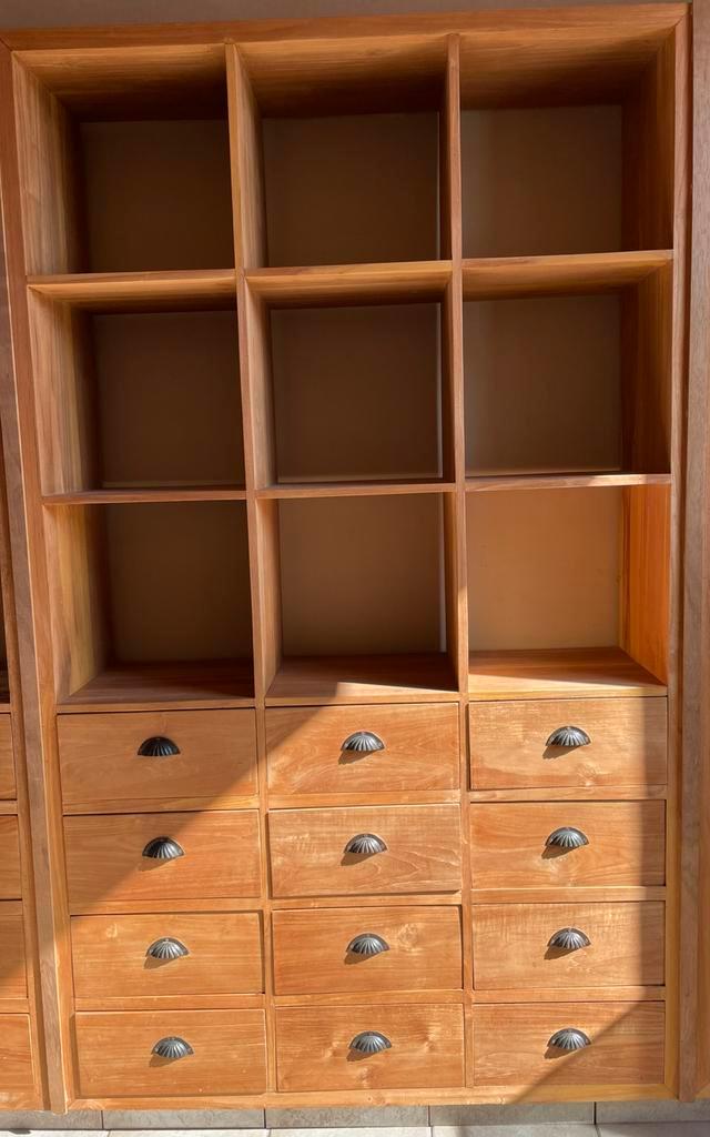 Teak boekenkast, Huis en Inrichting, Kasten | Buffetkasten, Zo goed als nieuw, 200 cm of meer, 100 tot 150 cm, 25 tot 50 cm, Met lade(s)