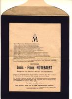 Doodsbrief Louis NOTEBAERT Oostduinkerke Nieuwpoort 1943, Carte de condoléances, Envoi