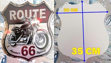 PLAAT TOLE- ROUTE 66-AMERICAS-HIGHWAY-MOTO ROUTE 66-AMERICA beschikbaar voor biedingen