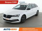 Skoda Superb 2.0 TDI SportLine (bj 2022, automaat), Auto's, Gebruikt, 1595 kg, Alcantara, Wit