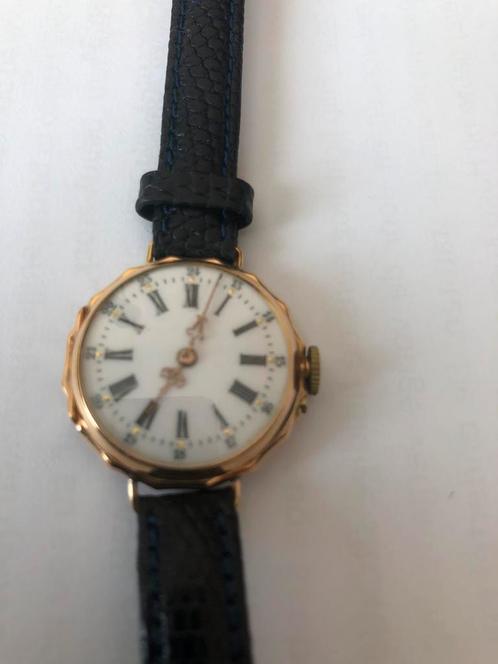 Gouden 18 K antiek damesuurwerk, Handtassen en Accessoires, Horloges | Dames, Ophalen