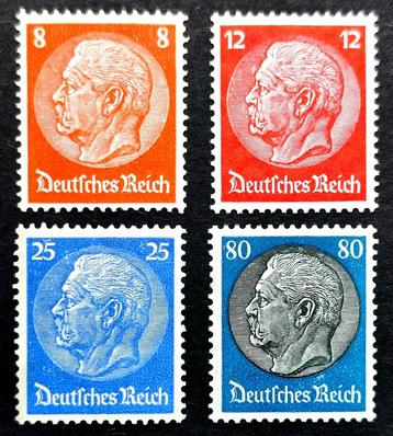 Deutsches Reich: 4X Hindenburg POSTFRIS 1934-36 POSTFRIS beschikbaar voor biedingen
