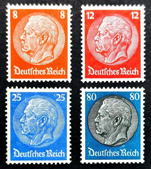 Deutsches Reich: 4X Hindenburg POSTFRIS 1934-36 POSTFRIS, Postzegels en Munten, Postzegels | Europa | Duitsland, Postfris, Overige periodes