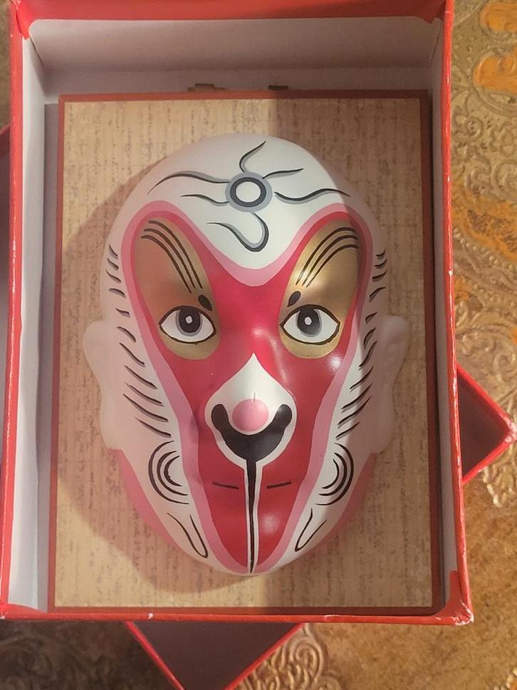Sun WoKong the Monkey King, klein vintage Peking Opera-maske, Verzamelen, Beelden en Beeldjes, Gebruikt, Overige typen, Ophalen of Verzenden